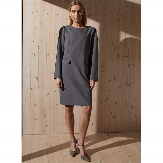 Heartmade HMVeti Herringbone Kjole, Muted Clay